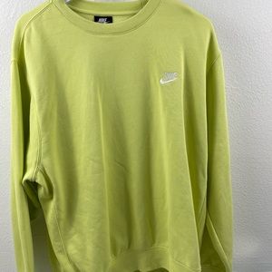 Nike Neon Yellow/Green Crewneck Sweater Size - XL